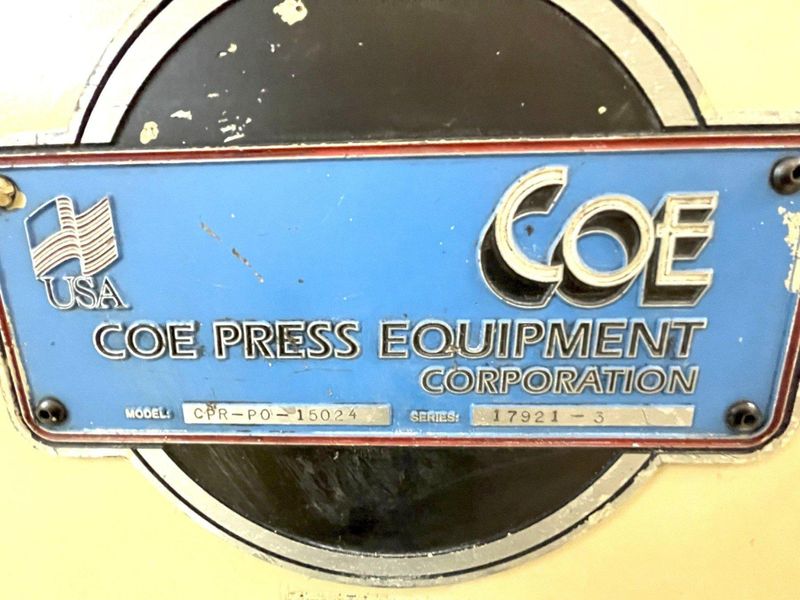 COE Press 15,000 lbs x 24" Wide Servo Coil Feed Line