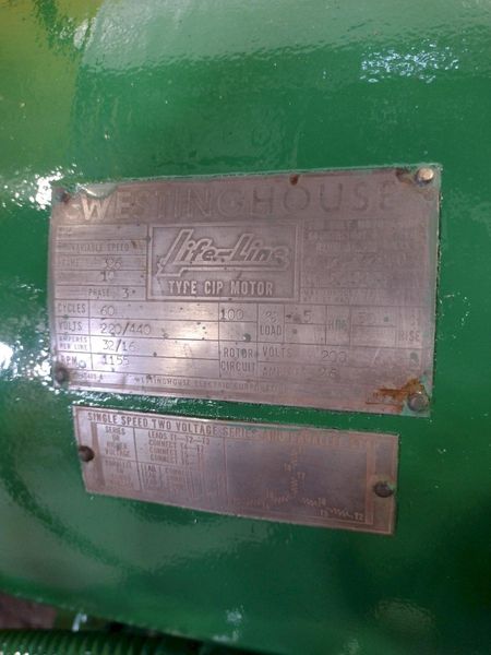 8' X 5/16" BERTSCH MODEL #8 INITIAL PINCH PLATE ROLL: STOCK #16583