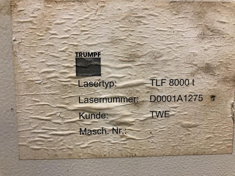 8000 WATT TRUMPF TRU-FLOW 8000 CO2 LASER POWER SOURCE: STOCK #16830