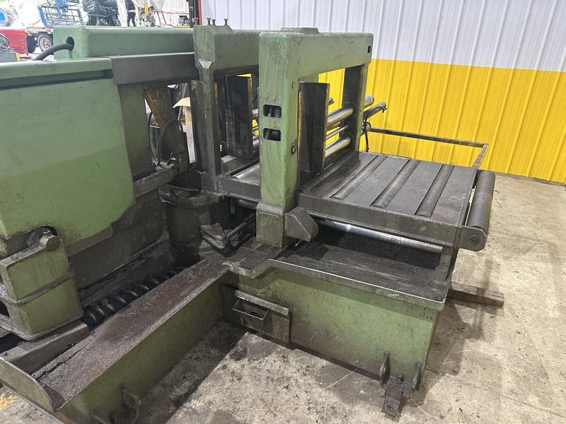 16" x 16" HYD-MECH MODEL #M-16A FULLY AUTOMATIC HORIZONTAL BANDSAW WITH POWER MITRE SWIVEL: STOC