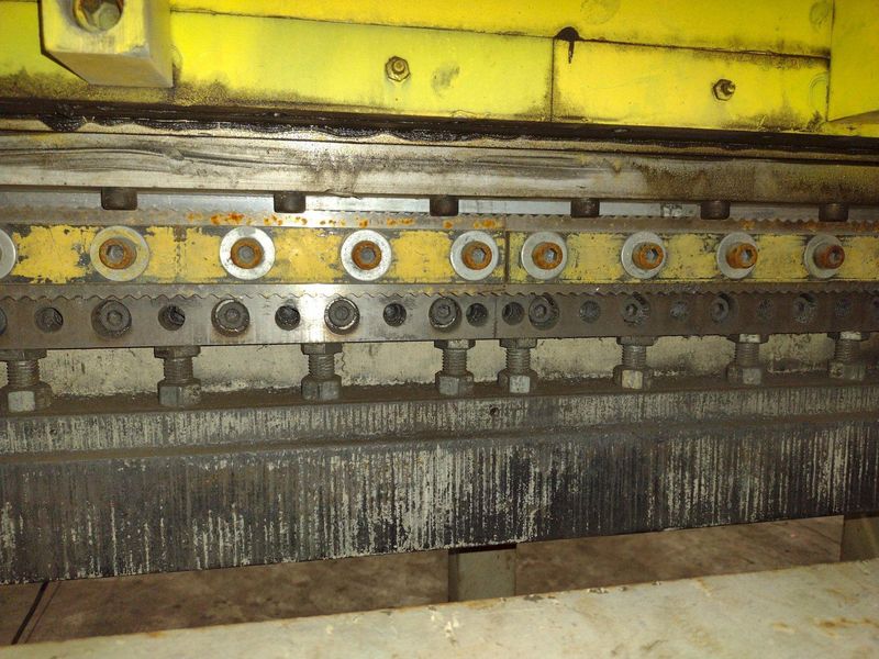 48” WIDE x 30 HP MECHANICAL IN-LINE COIL PRESS & SHEAR WITH PLC VARIABLE SPEED DRIVE: STOCK #229