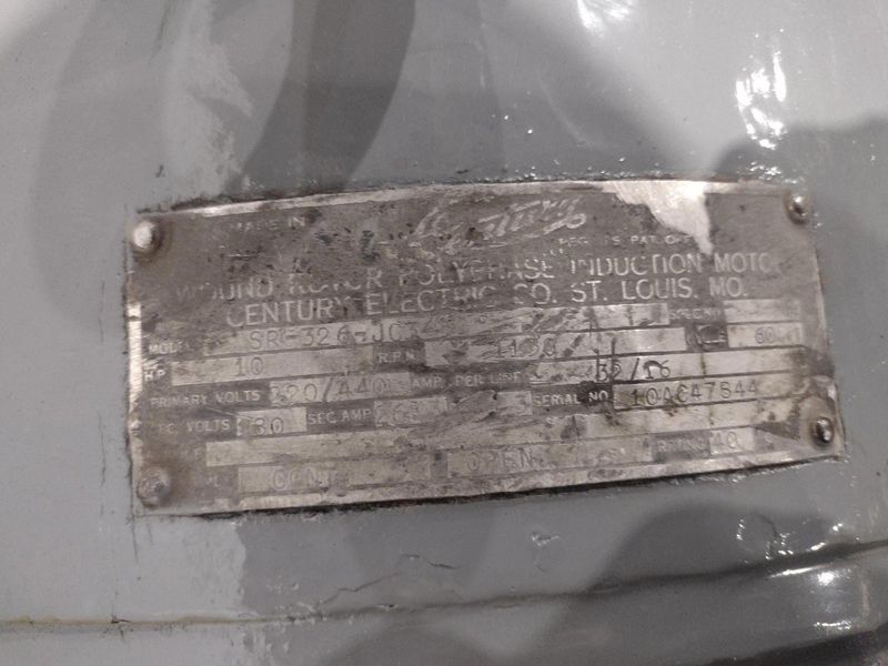 10' X 1/4" WEBB MODEL #6L INITIAL PINCH 3 ROLL PLATE ROLL: STOCK #18988