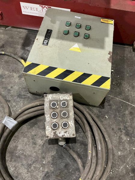 300 TON X 120" DIAMETER WELDWIRE MODEL #CAS-150 TRACK MOUNTED POWERED TANK TURNING ROLLS, 1 DRIV