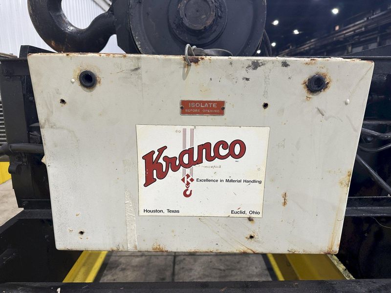 20 TON X 38' KRANCO OVERHEAD DOUBLE GIRDER BRIDGE CRANE: STOCK #21900