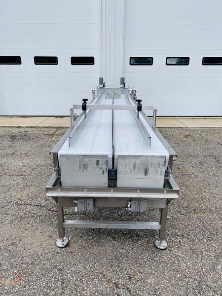KleenLine 14.5ft Dual Belt Stainless Steel Flat Conveyor