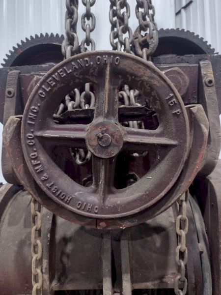 5 TON 10,000 LBS BOBCAT POWER CABLE HOIST WITH TROLLEY: STOCK #18936