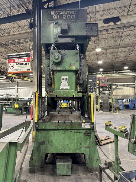 200 TON STAMTEC MODEL #G1-200 (NEW 2000) GAP FRAME PRESS, 7.87" STROKE: STOCK #20020
