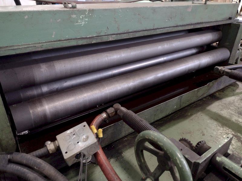 54" X 10 GAUGE DALLAS AIR FEED WITH EDWARDS SHEAR CUT TO LENGTH LINE: STOCK 15968