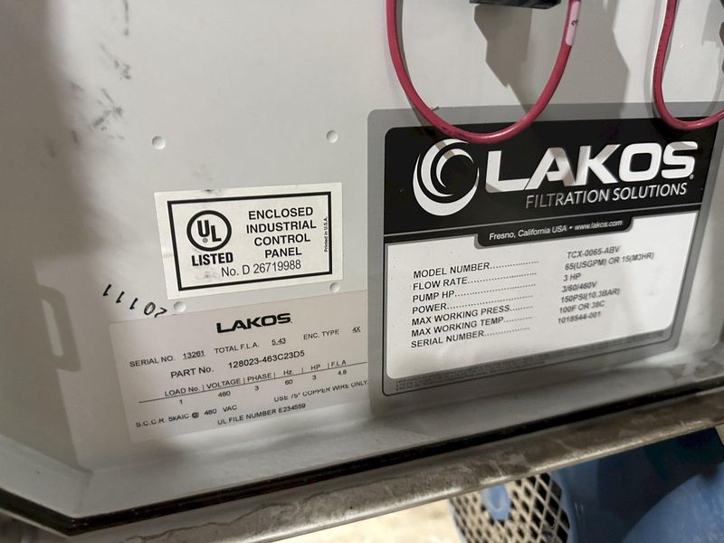 65 GPM X 3 HP LAKOS FILTRATION PUMP & STRAINER: STOCK #21909