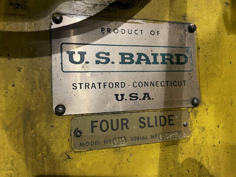 1/4" X 30" US BAIRD #430 FOUR SLIDE WIRE FORMING MACHINE: STOCK #15698
