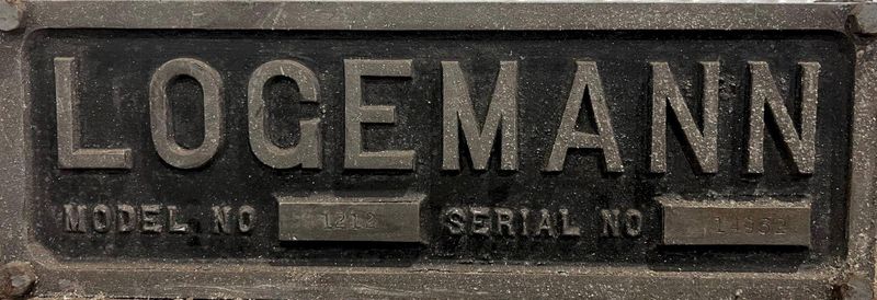12" X 12" LOGEMANN MODEL #1212 HYDRAULIC SCRAP METAL BALER / BRIQUETTER: STOCK #11504