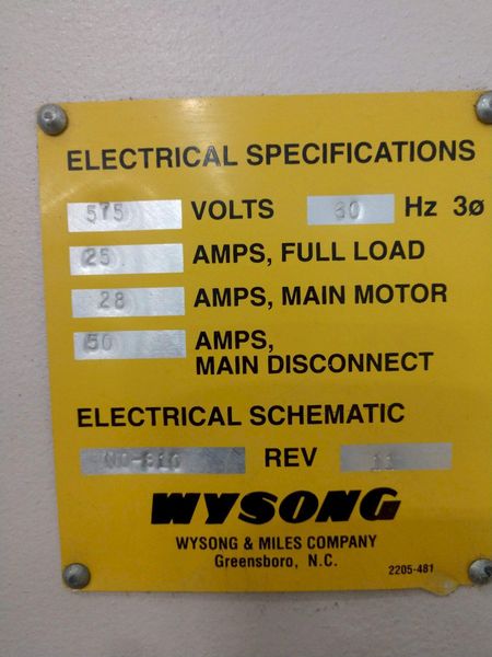 140 TON X 10' WYSONG MODEL #THS140-120 "HIGH SPEED" HYDRAULIC PRESS BRAKE: STOCK #13918