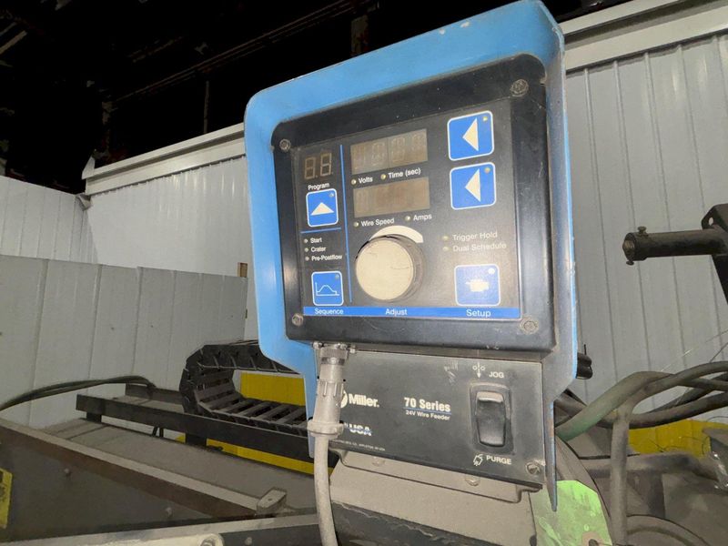 144" GOURAN / LINDE SEAM WELDER WITH MILLER INVISION #456P POWER SUPPLY: STOCK #22514