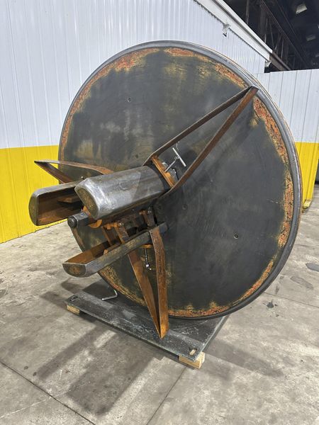 4,000 LBS x 20" AMERICAN STEEL LINE MODEL #60 DOUBLE END PULL OFF UNCOILER COIL REEL: STOCK #230
