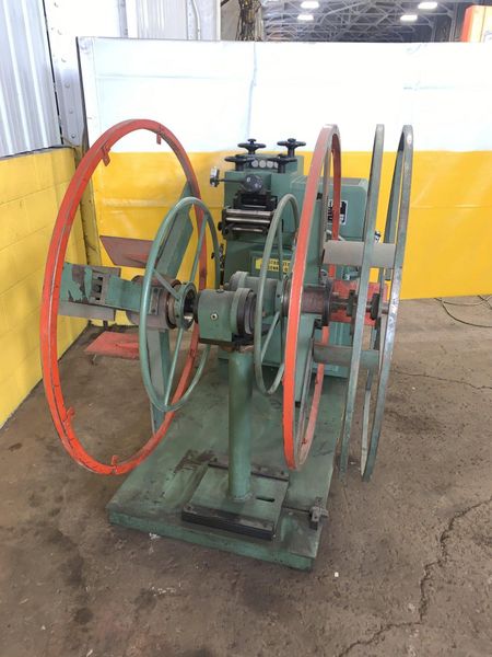 4.7" X .040" BRUDERER MODEL #12120B 19 ROLL PRECISION LEVELER & DOUBLE END UNCOILER: STOCK 13024
