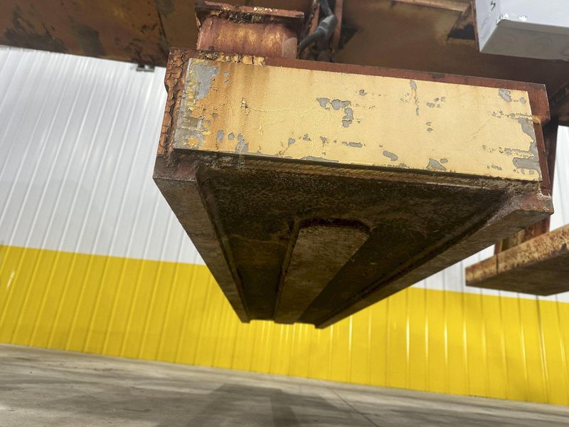 53 TON (107,500 LBS) BUSHMAN MODEL #MT420 TELESCOPING MAGNETIC SPREADER LIFTING BEAM  W/ OHIO MA