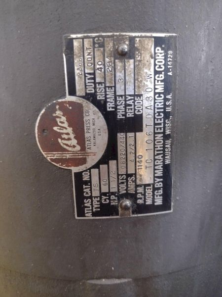 2 SPINDLE 20" ATLAS CLAUSING MODEL #1800 GANG DRILL WITH POWER FEED: STOCK #16676