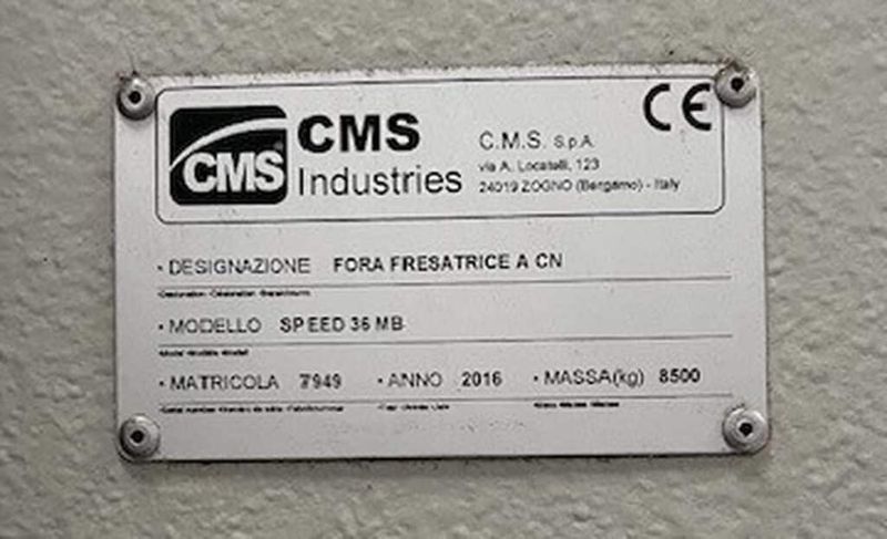 CMS Stone Technology Brembana SPEED MB-36 4-Axis Numerically Controlled Machining Center