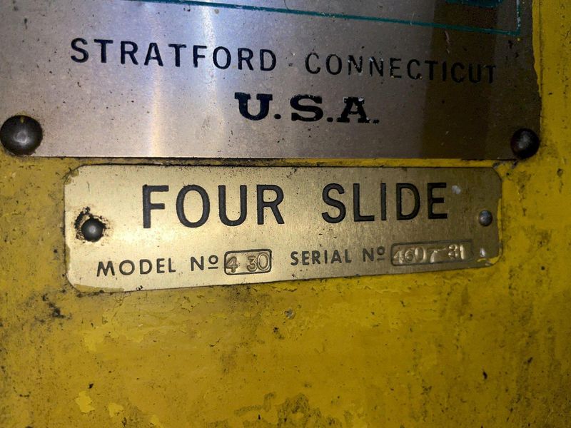 1/4" X 30" US BAIRD #430 FOUR SLIDE WIRE FORMING MACHINE: STOCK #15698