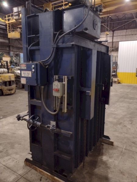 60" X 48" X 30" MAX-PAK MODEL #MP-60-E VERTICAL HYDRAULIC CARDBOARD BALER: STOCK #23656