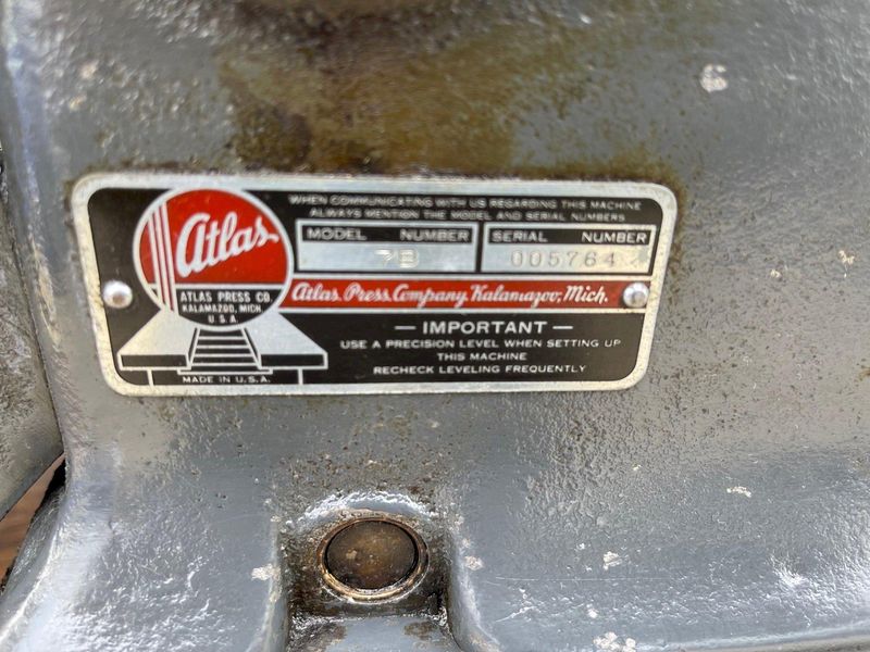 7" ATLAS MODEL # 7B HORIZONTAL SHAPER: STOCK #75566