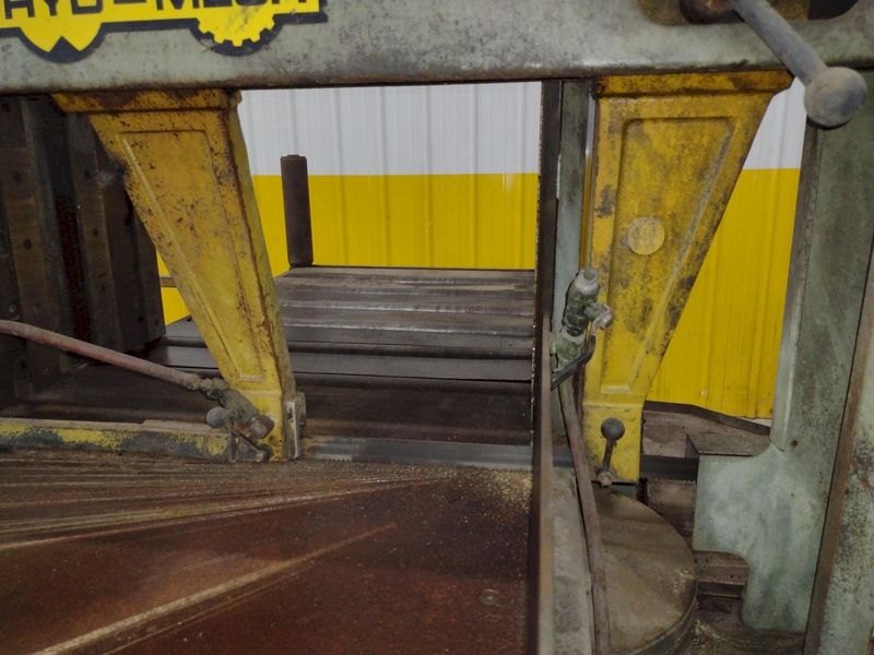 16" x 16" HYD-MECH MODEL #M-16A AUTOMATIC HORIZONTAL BANDSAW WITH POWER MITRE SWIVEL: STOCK #234
