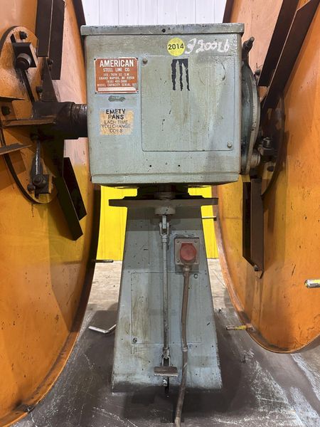 4,000 LBS x 20" AMERICAN STEEL LINE MODEL #60 DOUBLE END PULL OFF UNCOILER COIL REEL: STOCK #230