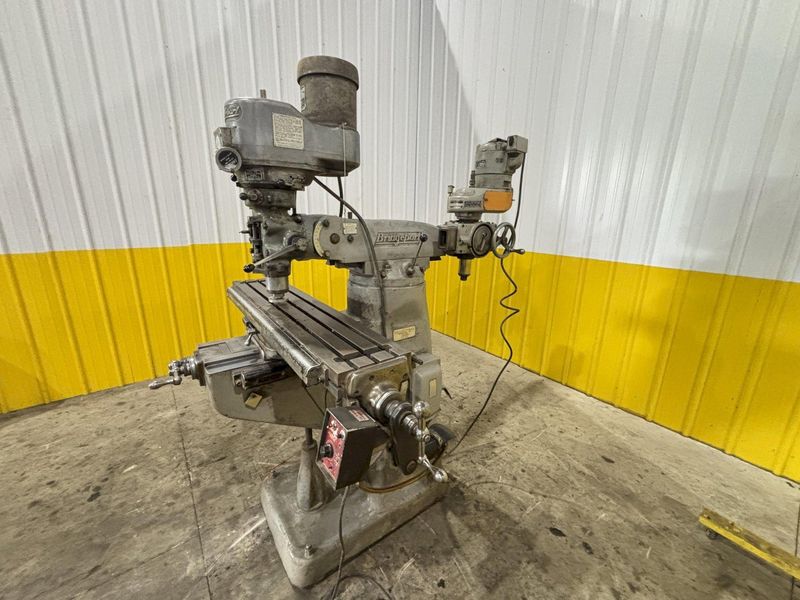 1.5 HP BRIDGEPORT VERTICAL RAM TYPE MILL & CHERRYING HEAD: STOCK #23195