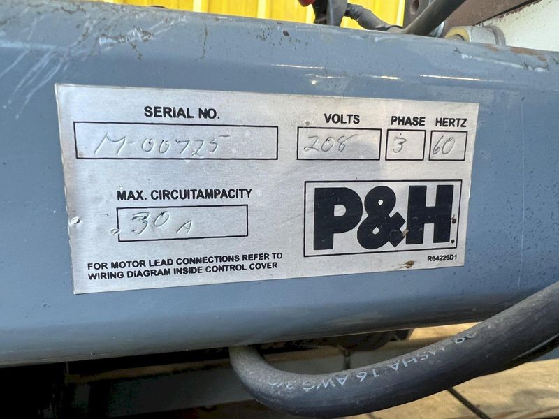 2 TON P&H "HEVI-LIFT SERIES M" POWERED CABLE HOIST WITH POWER TROLLEY: STOCK #17098