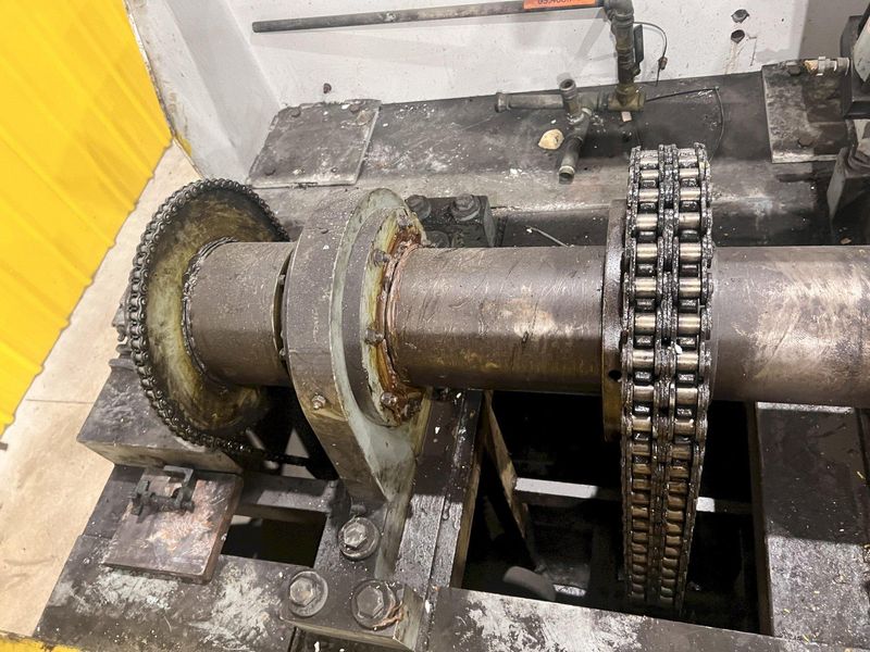 40" X 12,000 LBS X .110" ROWE COIL REEL, CAR, & STRAIGHTENER FEED LINE: STOCK #21627