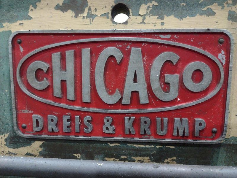 45 TON X 6' CHICAGO D&K MODEL #56-A MECHANICAL PRESS BRAKE WITH CNC BACK GAUGE: STOCK #19652