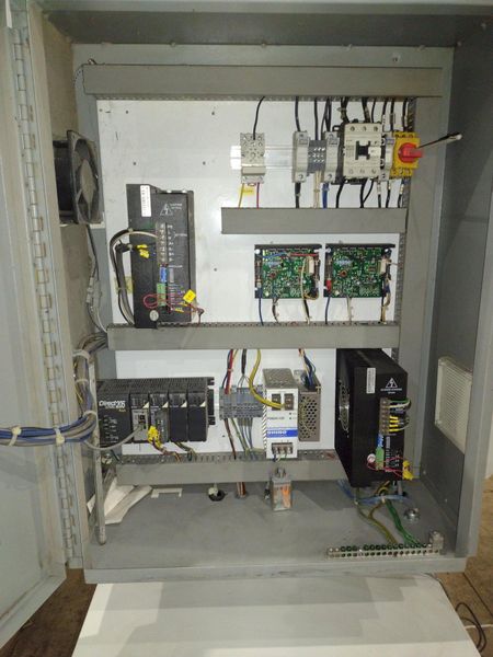 48” WIDE x 30 HP MECHANICAL IN-LINE COIL PRESS & SHEAR WITH PLC VARIABLE SPEED DRIVE: STOCK #229