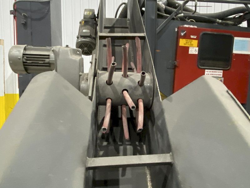 10 HP X 36" X 13"  ROSLER MODEL #JDBC-11/2 CONTINUOUS BARRELL BLASTING / AUTOMATIC PARTS DEBURRI