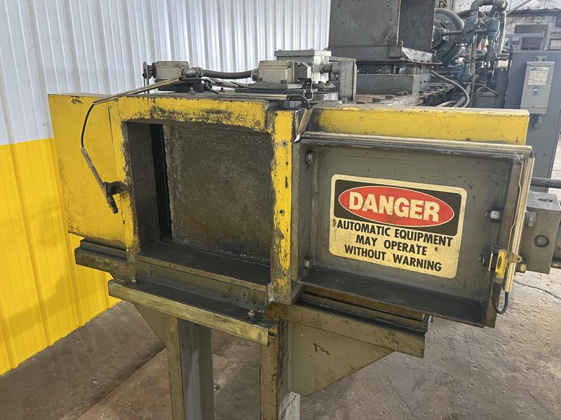 12" X 12" LOGEMANN MODEL #1212 HYDRAULIC SCRAP METAL BALER / BRIQUETTER: STOCK #11504