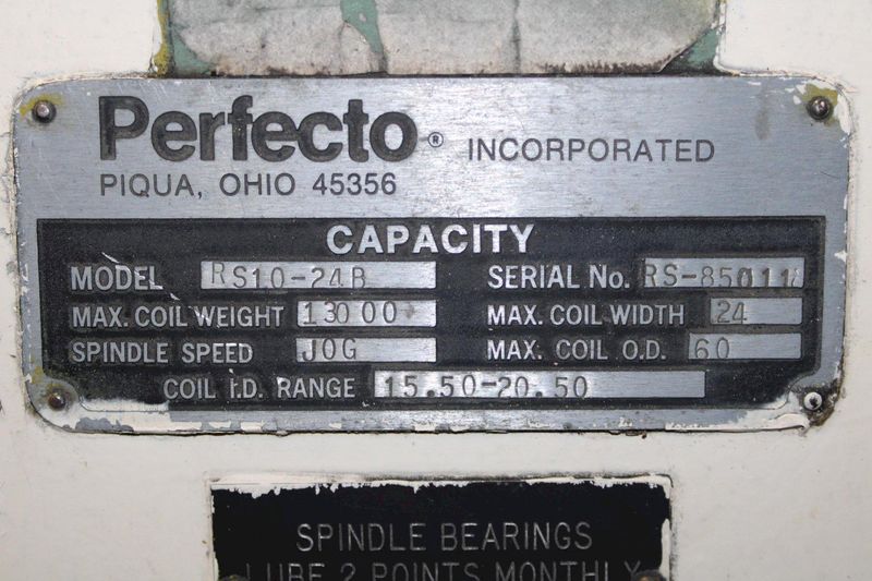 13000LB X 24" X .150" PERFECTO SERVO FEEDLINE