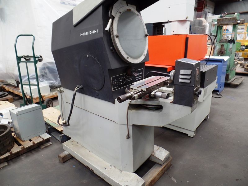 Specifications:  Model Basic 14   Year  8/83  Screen diameter 14"  Lens with the machine 10X, 20x included  Electrical requirements 118 volt/60/1 phase/5 amps  Weight 800 lbs. approx