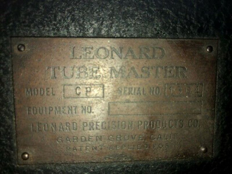 Leonard Tube Master Model CP Tube End Finishing Machine