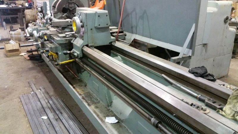 AXELSON 2516 Engine Lathe 3" BORE Swing 28" Centers 120" 18" CHUCK 2 STEADY RESTS