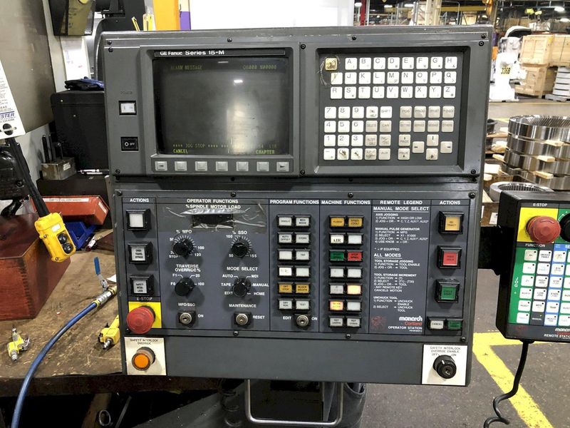 MONARCH VMC175, 40" Z CLEARANCE, 36 X 76 X 44 TRAVELS, FANUC 15M, TSC, OUTRIGGERS, 1994, NEW BAL