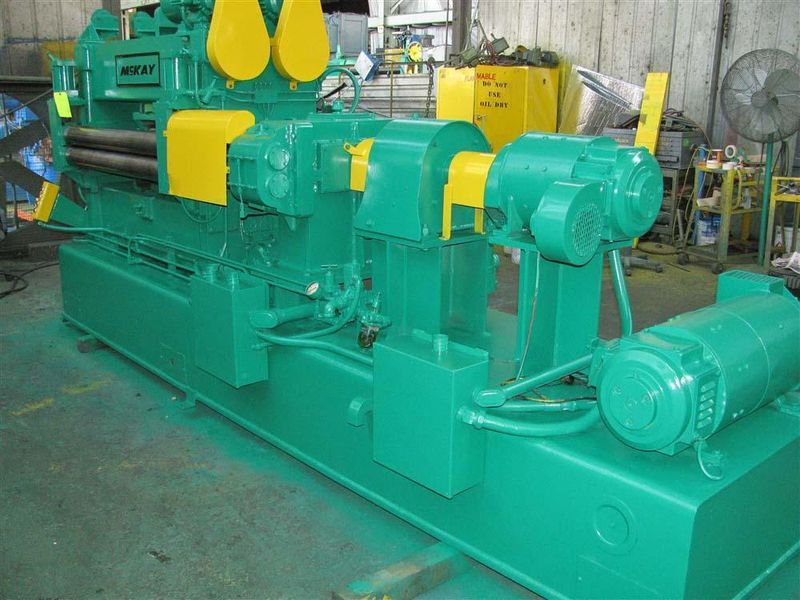 54' X 14 GA MCKAY 5 ROLL BACKED UP COIL STRAIGHTENER: STOCK #53396