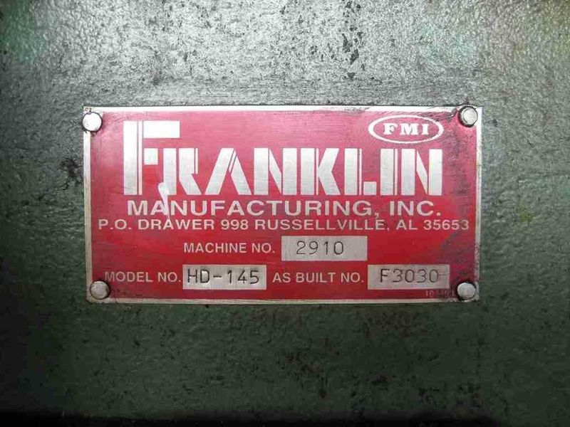 1-9/16' x 40' #HD-145 FRANKLIN CNC 3-SPINDLE DRILL LINE: STOCK #62388
