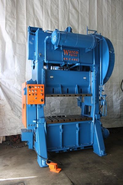 65 TON WARCO STRAIGHT SIDE DOUBLE CRANK PRESS: STOCK #64295