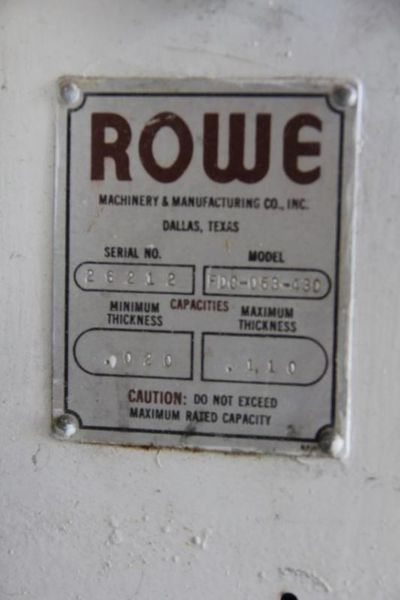 30' X .110' ROWE MODEL #FDC-053-430 SERVO FEEDER: 64449