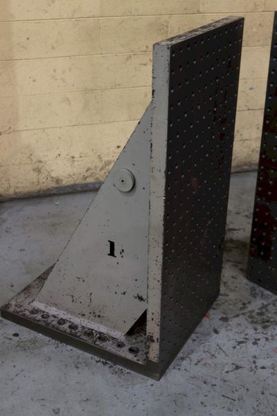 PAIR - 24" X 48" DRILLED & TAPPED ANGLE PLATES: STOCK #73100