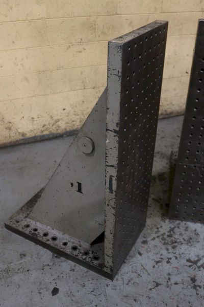 PAIR - 18" X 48" X 30" CUSTOM DRILLED  ANGLE PLATES: STOCK #73099