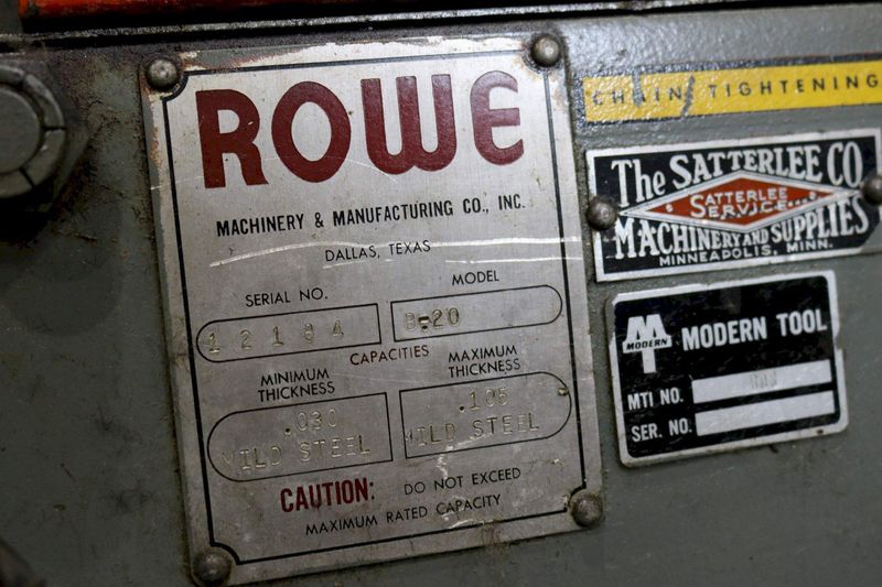 ROWE B-20 STRAIGHTENER: STOCK #73060