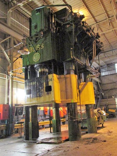 5,000 TON BLISS SINGLE POINT 4-POST HYDRAULIC PRESS: STOCK #71572