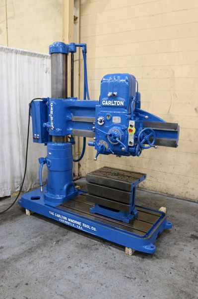 4' X 9" CARLTON MODEL #0A RADIAL DRILL: STOCK #69816