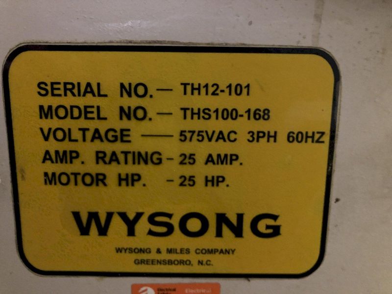 100 TON X 14' WYSONG MODEL THS100-168 HYDRAULIC PRESS BRAKE: STOCK #18666