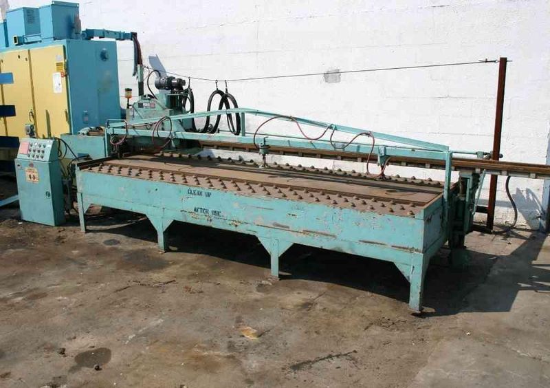 144' STONE TRAVELING HEAD PLATE SAW: STOCK #50988